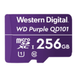 Western Digital WD Purple 256GB MicroSDXC Card 24/7 -25°C to 85°C Weather & Humidity Resistant for Surveillance IP Cameras mDVRs NVR Dash Cams Drones