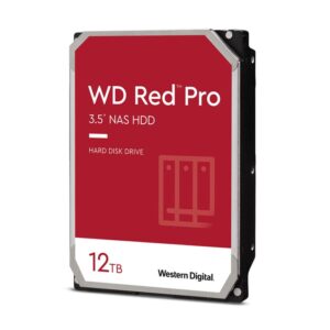 Western Digital WD Red Pro 12TB 3.5' NAS HDD SATA3 7200RPM 256MB Cache 24x7 300TBW ~24-bays NASware 3.0 CMR Tech 5yrs wty