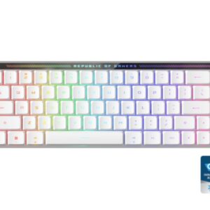 ASUS ROG Falchion RX Red Low Profile Wireless Gaming Keyboard, Tri-mode Connection, ROG Omni Receiver, Intuitive control