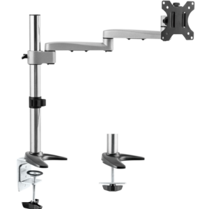 Astrotek Monitor Arm Desk Mount Height Adjustable Stand for Single LCD Display 23.8' 24' 27' 8kg 30° Tilt 180° Swivel 360° Pivot VESA 75x75 100x10