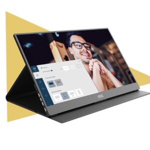 AOC 15.6' IPS 5ms Full HD 1920 x 1080 USB-C Powered Business Mobile Portable Monitor - Tilt, Speaker, Earphone, VESA 50mm x 50mm
