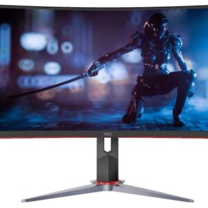 AOC 27' Super Curved 1000R, QHD 2560 x 1440 165hz, VA,  Free-Sync Premium, 1ms, HDR10,  DP, HDMI, HAS, Flicker Free, Low Blue, VESA 100 Monitor (LS)