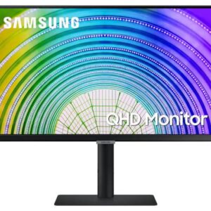 Samsung S6U 24' 2K QHD 75Hz FreeSync HDR10 IPS Monitor USB-C LAN 2560x1440 5ms Height Adjust Tilt Swivel Pivot DisplayPort HDMI 3xUSB-A VESA PiP PbP
