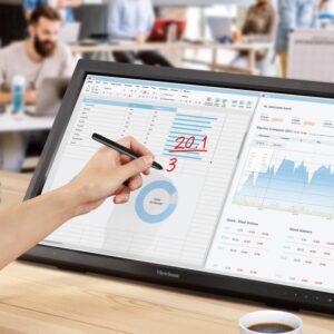 ViewSonic 22' TD2223-2 In-Cell 10 Point Touch FHD Monitor  Advanced Ergonomics, Windows, Android, Chrome, Linux, Raspberry Pi, VESA 100, 2024