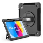 Generic Rugged Apple iPad Air M2 (11') (6th Gen)/ iPad Air (10.9') (5th/4th Gen)/ iPad Pro (11') (6th/5th/4th/3rd Gen) Case Black - Built-in-Kickstand
