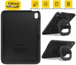 OtterBox Defender Apple iPad (10.9') (10th Gen) Case with Kickstand, Screen Protection and Strap ProPack - Black (77-90431),7 Years Warranty