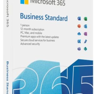 Microsoft 365 Business 2021 Standard Retail English APAC 1 User 1 Year Subscription, Medialess Outlook, Word, Excel, PowerPoint, SharePoint, Exch (LS