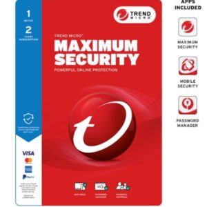 Trend Micro Maximum Security (1 Device) 2Yr Retail Mini Box Auto Renew