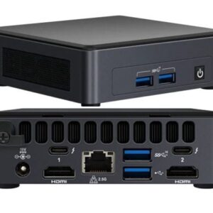 Intel NUC i5-1135G7 Pro 4.20 GHz 2xDDR4 SODIMM M.2 SSD 4xDisplays Iris Xe 2xHDMI 2xDP via USB-C 2xThuderbolt WiFi6 4xUSB GbE LAN no AC Cord