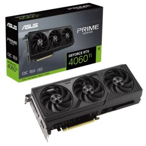 ASUS nVidia GeForce PRIME-RTX4060TI-O8G RTX4060 Ti OC Edition 8GB GDDR6 2580MHz Boost Clock, RAM 18Gbps, 3xDP, 1xHDMI