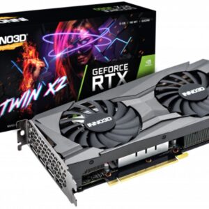 INNO3D nVidia GeForce RTX 3060 TWIN X2 12G GDDR6, 1777MHz Boost Clock, RAM 15Gbps, 3xDP. 1xHDMI, 240x120mm x 2-slot (3060)